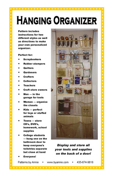 Hanging Organizer Pattern From ByAnnie (PBA136)