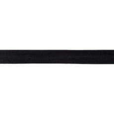 Black Knit/tricot Binding Single Fold 95% Cotton/5% Lycra - 20mm X 25m