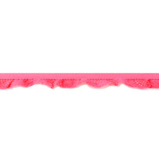 Fuchsia Ruffle Edge Elastic - 14mm X 25m