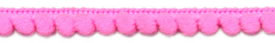 Hot Pink Pom Pom Trim - Baby 9mm Wide 33m Reel