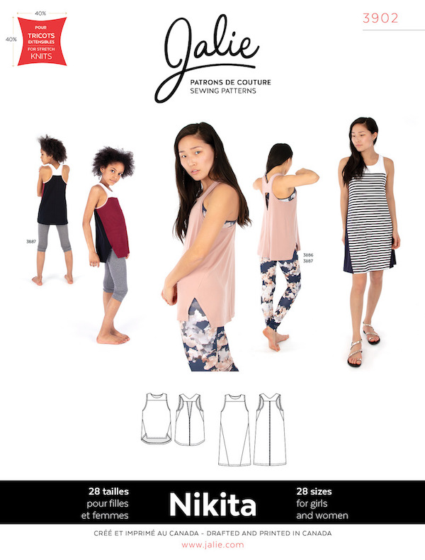 Nikita Workout Tank And Swing Dress Pattern by Jalie