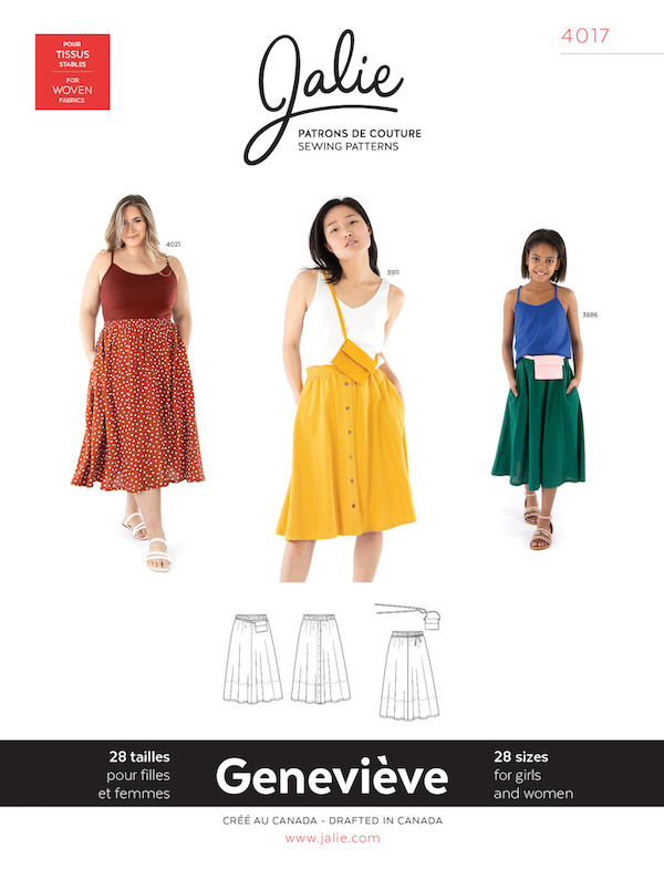 Genevieve Pull On Gathered Skirt Pattern by Jalie