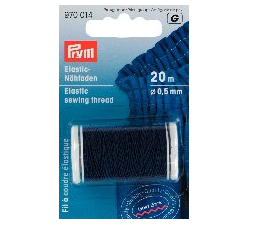 Navy Blue Elastic Sewing Thread / Shirring O.5mm X 20m