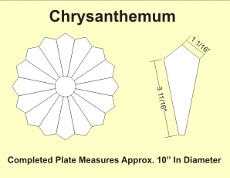 12in Chrysanthemum Small Pack 1 Complete Plate- Paper Piecing