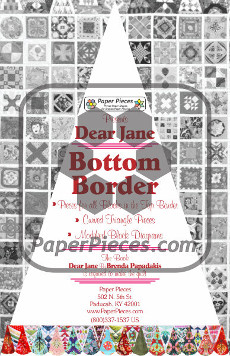 Dear Jane Quilt Paper Piece Pack Row Bottom Border - Paper Piecing