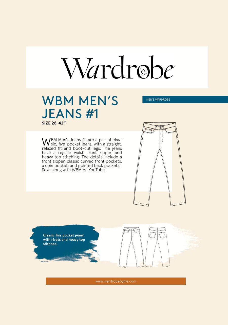 WBM Mens Jeans #1 Pattern By Wardrobe By Me