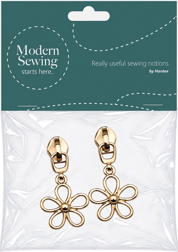 Gold Flower Heavy Duty #5 Zip Pull Pack Of 2