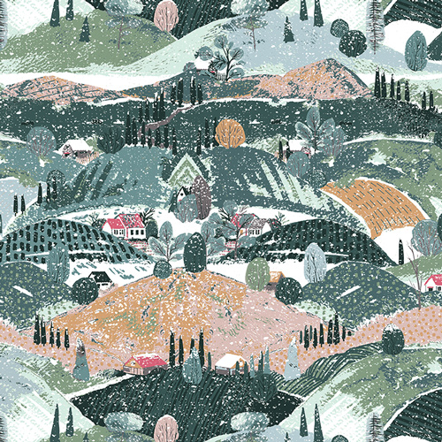 Snowy Hills from Wintertale by Katarina Roccella for AGF