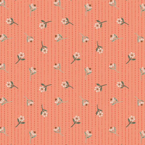 Coral Stitch From Floral Frenzy By Samantha Johnson For Cloud9 Fabrics