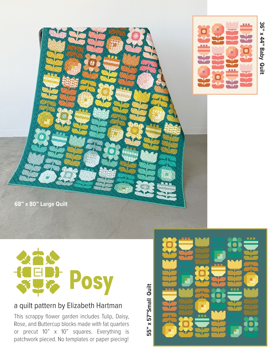 Posy Quilt Pattern By Elizabeth Hartman (Avail Aug)