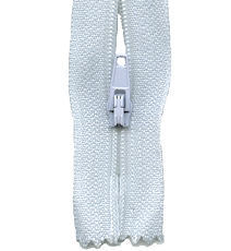 Make A Zipper Standard - 197in Long With 12 Zipper Pulls - White