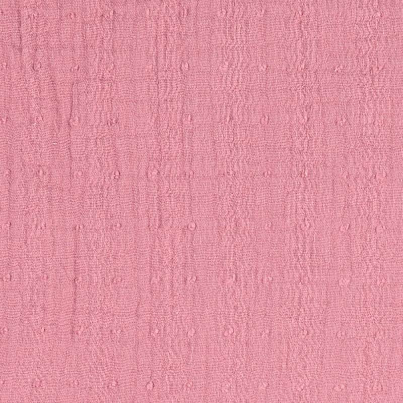 Dusky Pink Dobby Double Gauze from Milsato by Modelo Fabrics