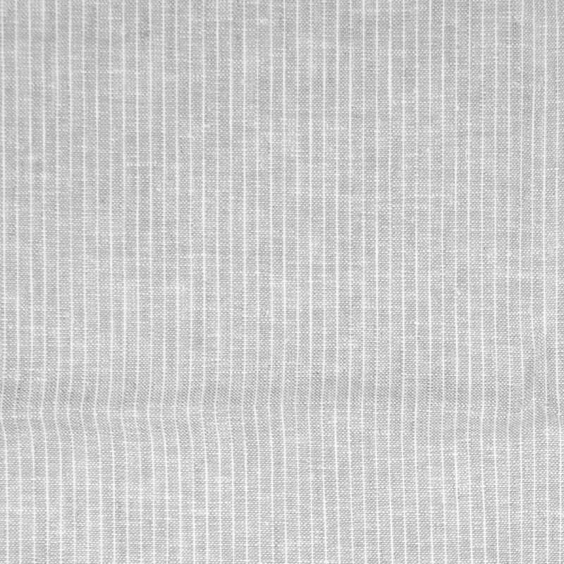 Grey Yarn Dyed Fine Stripe Linen Cotton Blend from Carbury by Modelo Fabrics