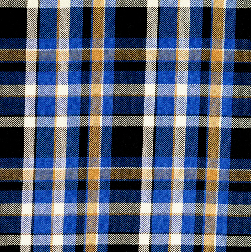 Blue Yarn Dyed Check Rayon Twill from Debden by Modelo Fabrics