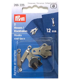 Prym Trouser And Skirt Hooks And Bars 12mm Silver Colour