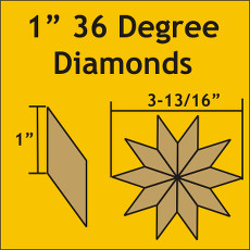1 Inch 36 Degree Diamonds 100 Pieces - Paper Piecing