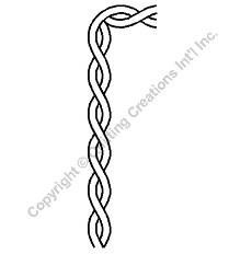 Cable Border Quilting Stencil Size: 1in or 2.5cm