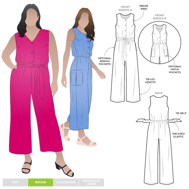 Birdie Jumpsuit Pattern Size 4-16 By Style Arc