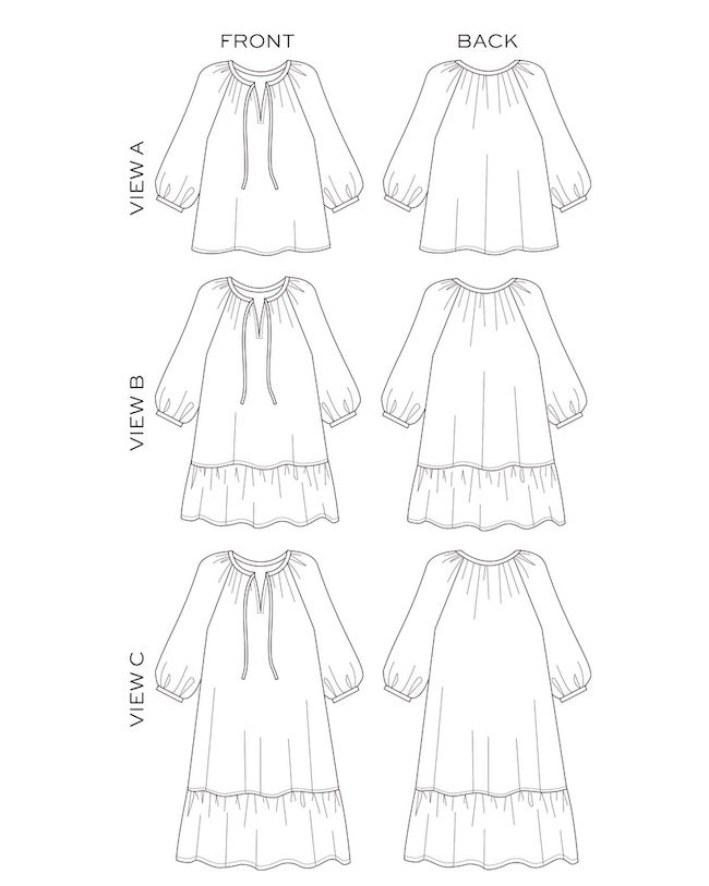 Roscoe Blouse & Dress Pattern By True Bias