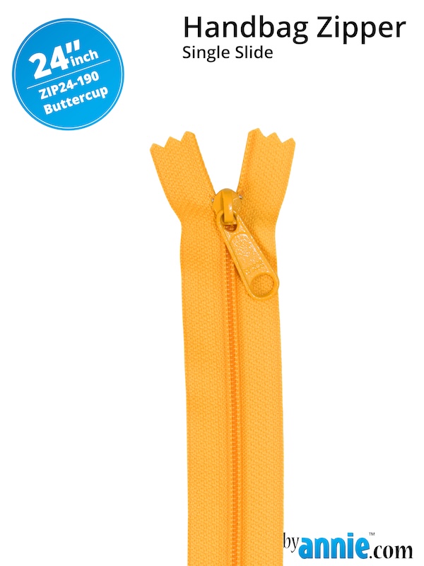 Single Slide Bag Zipper 24in Buttercup From ByAnnie (ZIP24-190)