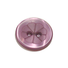 Acrylic Button 2 Hole Engraved 12mm Deep Mauve