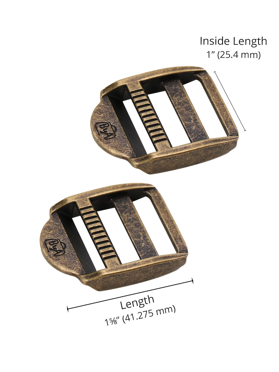 Strap Adjuster - Antique Brass - 1 In (24mm) Pack Of 2 From ByAnnie
