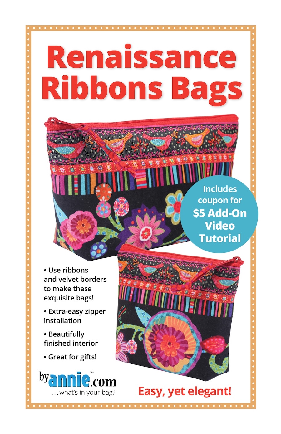 Renaissance Ribbons Bag Pattern From Byannie (Avail Mar)