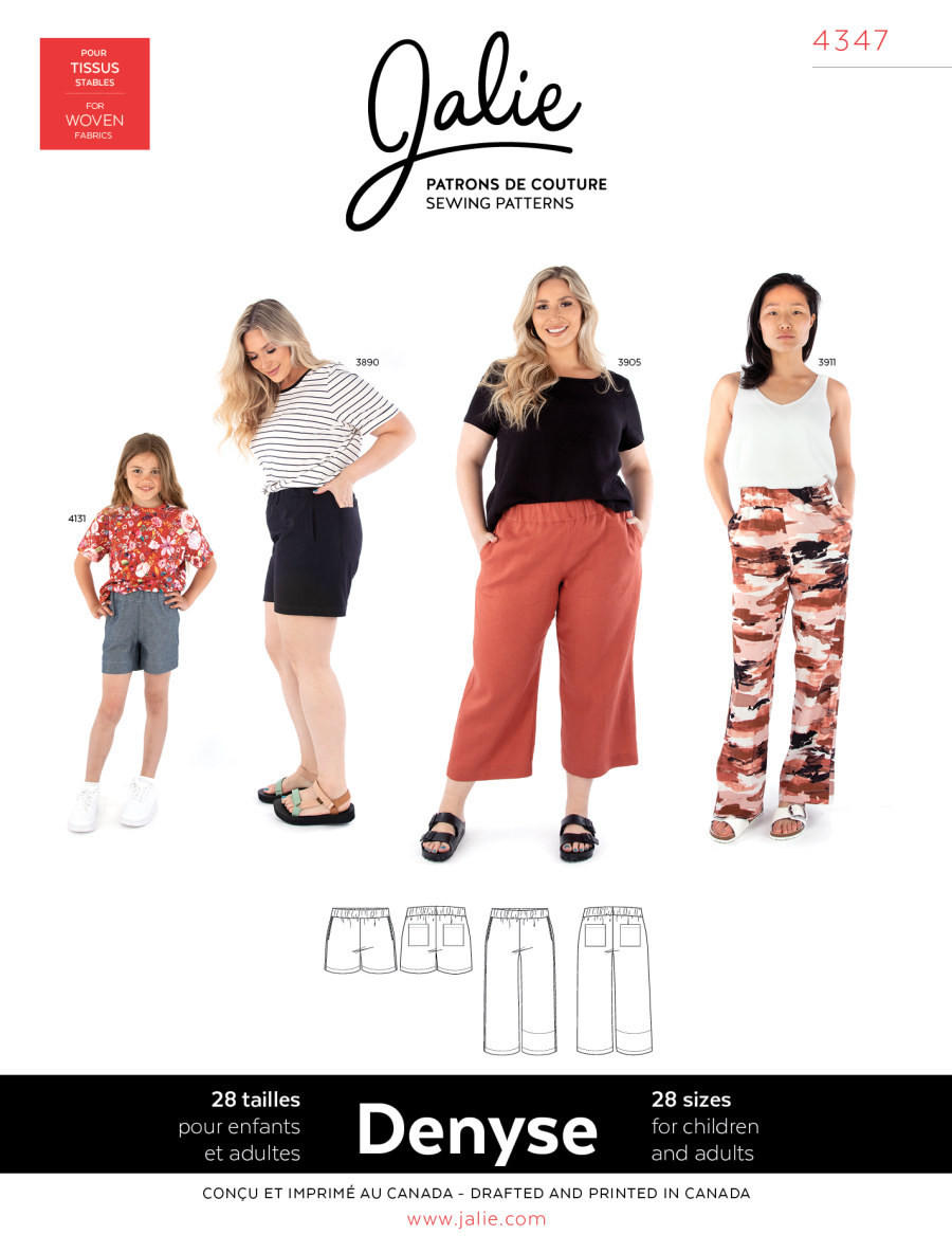 Denyse Pull-On Woven Pants and Shorts Pattern by Jalie