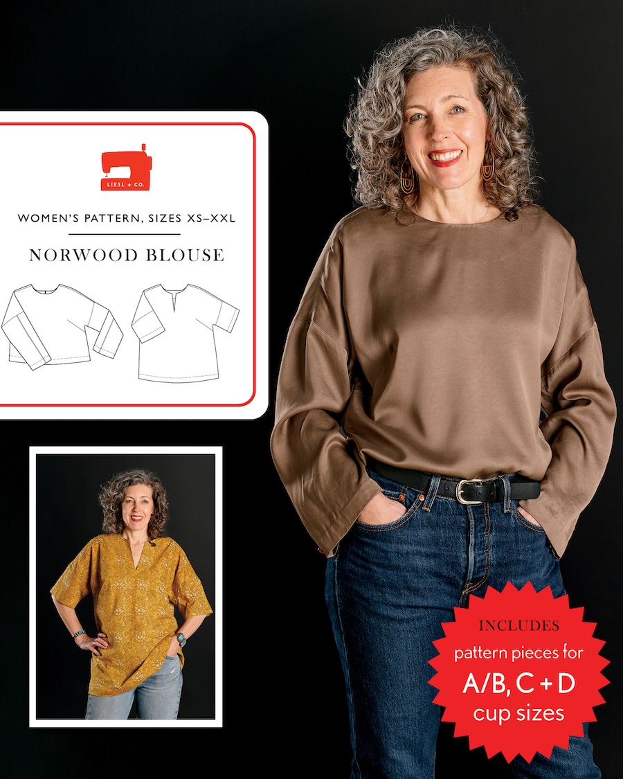 Norwood Blouse Pattern By Liesl + Co (Avail Apr)