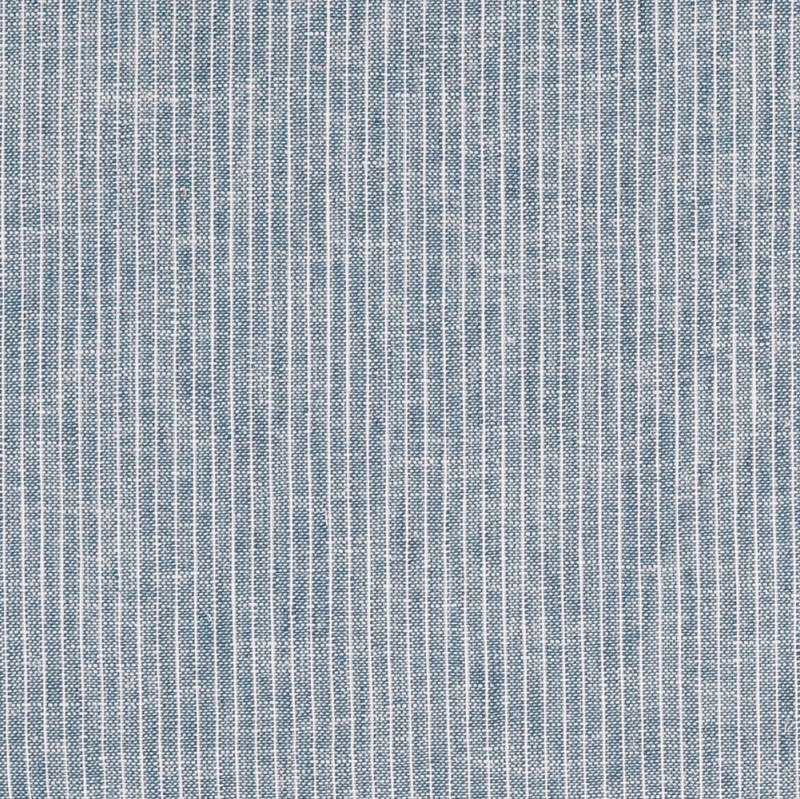 Denim Blue Yarn Dyed Fine Stripe Linen Cotton Blend from Carbury by Modelo Fabrics