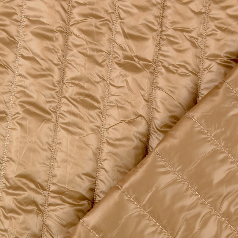 Taupe Straight Satin Quilted Poly from Macklin by Modelo Fabrics