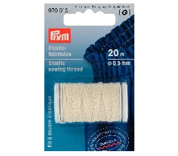 Natural White Elastic Sewing Thread / Shirring O.5mm X 20m