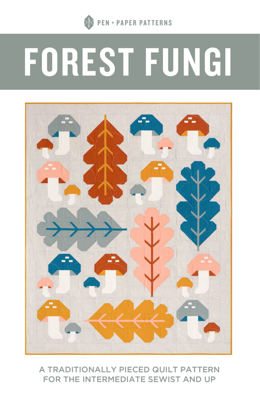 Forest Fungi Quilt Pattern by Pen + Paper