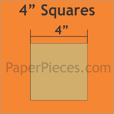 4in Squares Small Pack 12 Complete Pieces - Paper Pieces