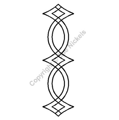 Machine Quilting Border Stencil Size: 3.25in or 8cm