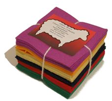 100% Wool Woolfelt¨ Charm Pack 36 Pcs Assorted Colours - Classic