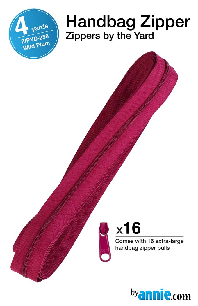 Zipper By The Yard Wild Plum From Byannie (Avail Mar)