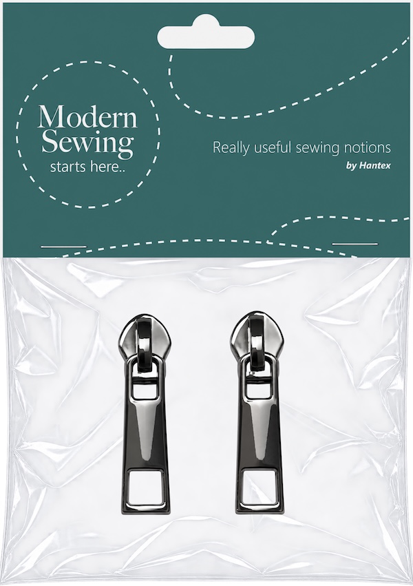 Gun Metal With Hole Heavy Duty #5 Zip Pull Pack Of 2