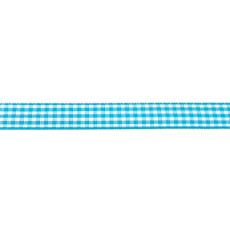 Aqua Gingham Ribbon - 10mm X 45.7m