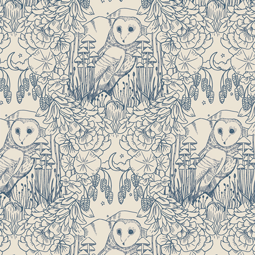 Moonlit Guardian Sky in Flannel from Coyote Hill by Katie O'Shea for AGF