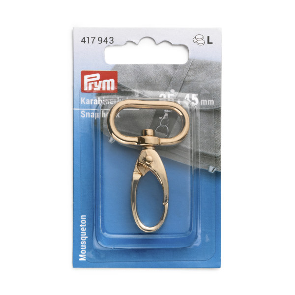 Prym Snap Hook 25 x 45mm New Gold 1 pc