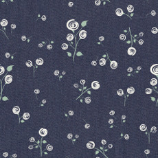 Rosebud Falls Denim Print - Art Gallery Fabric 58in/59in Per Metre, 100% Cotton, 4.5 Oz/sqm