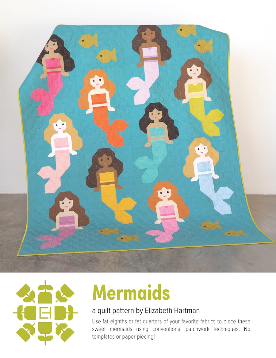 Mermaids Quilt Pattern By Elizabeth Hartman