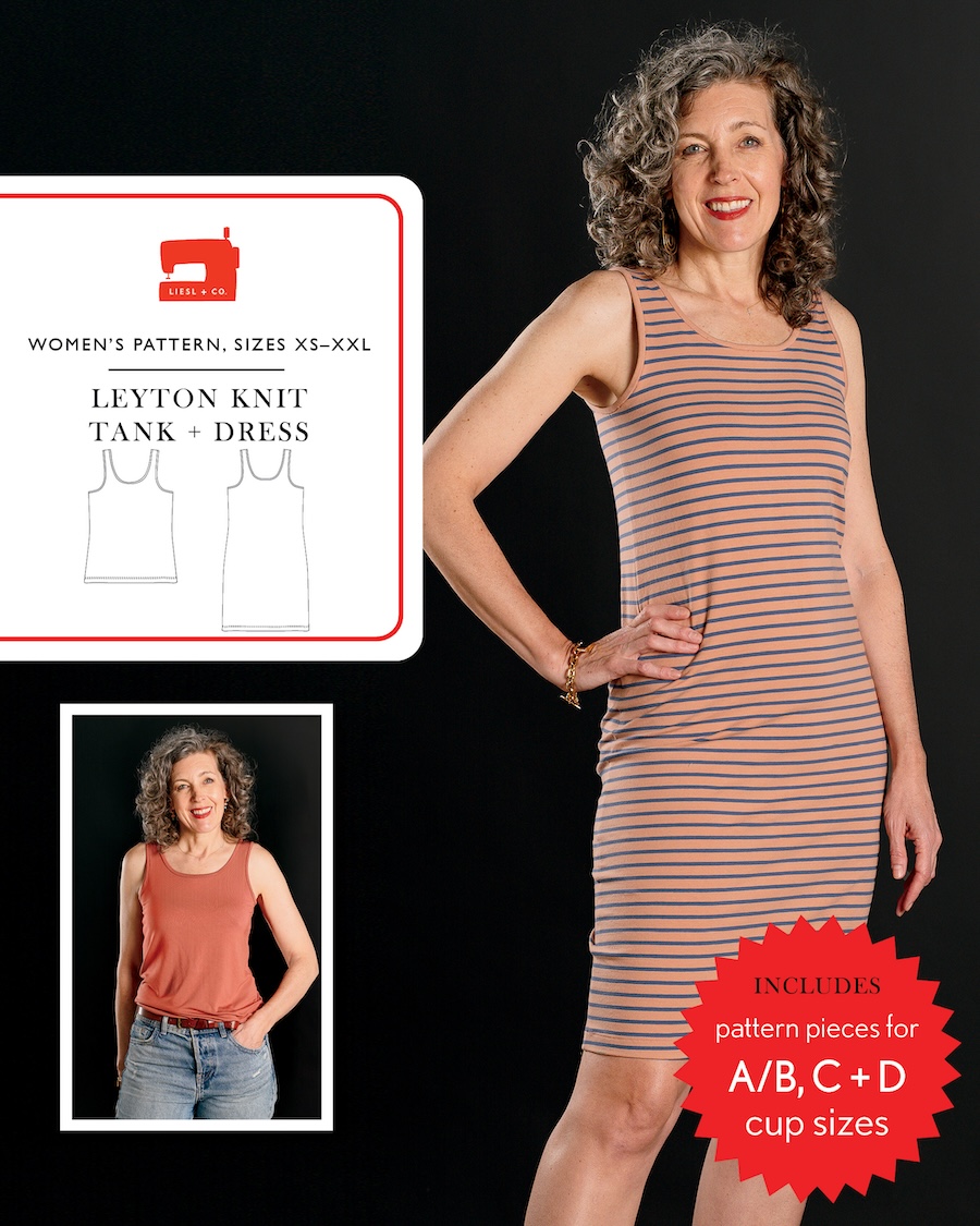 Leyton Knit Tank + Dress Pattern By Liesl + Co (Avail Apr)