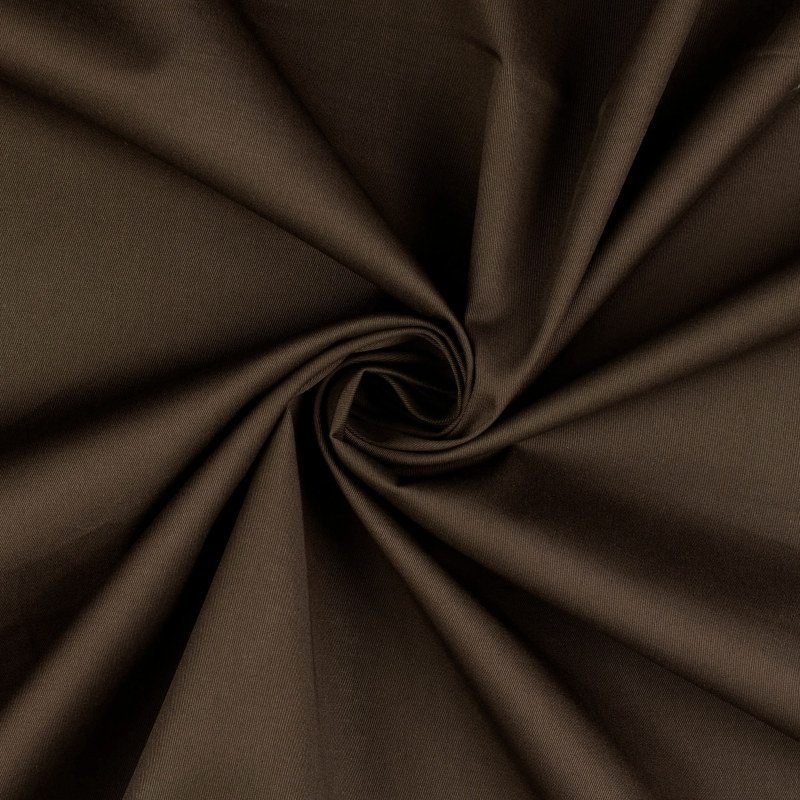 Dark Brown Cotton Stretch Twill from Attica by Modelo Fabrics