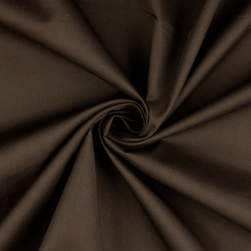 Dark Brown Cotton Stretch Twill from Attica by Modelo Fabrics
