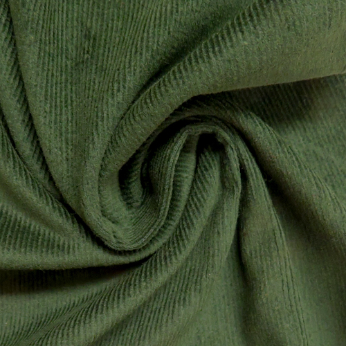 Pine Green Fine Stretch Needlecord Fabric - Wholesale by Hantex Ltd UK EU