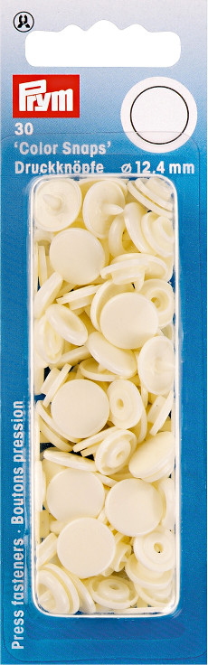 Prym Pearl Non-sew Colour Snaps - 12.4mm 30 Pieces