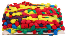 Rainbow Colours Mulicolour Pom Pom Trim - 24mm X 20m &#8987;