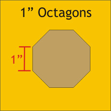 1 Inch Octagons 50 Pieces - Paper Piecing
